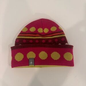 Smartwool Pink and Lime Green Knit Hat